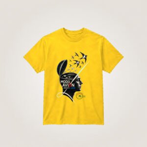 Mente libre en modo avión — Camiseta amarilla