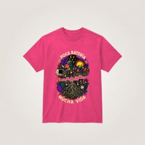 Poca batería, mucha vida — Camiseta rosa