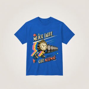 Reloj patinador y relojes grises — Camiseta azul