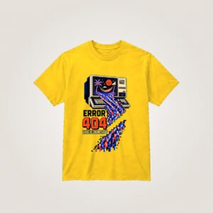 Error 404: ganas no encontradas — Camiseta amarilla