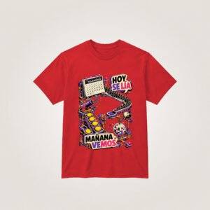 Calendario festivo en reacción en cadena — Camiseta roja